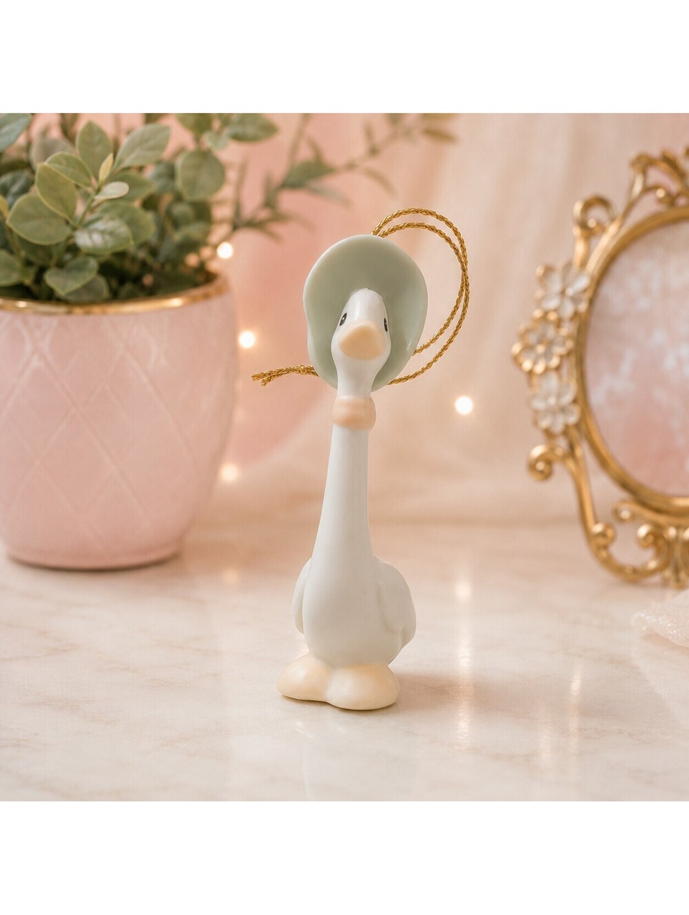 Precious Moments Goose in Bonnet Christmas Ornament